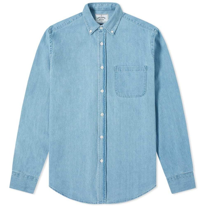 Photo: Portuguese Flannel Button Down Denim Shirt