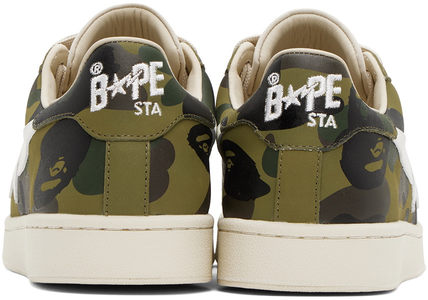 BAPE Green Skull Sta 1st Camo Sneakers