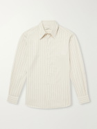 Husbands - Striped Cotton and Lyocell-Blend Poplin Shirt - Neutrals