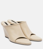 Christen Stretch 75 leather wedge mules