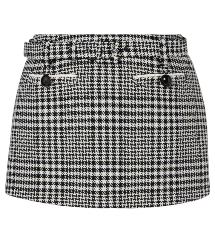 Photo: Self-Portrait Belted houndstooth skort