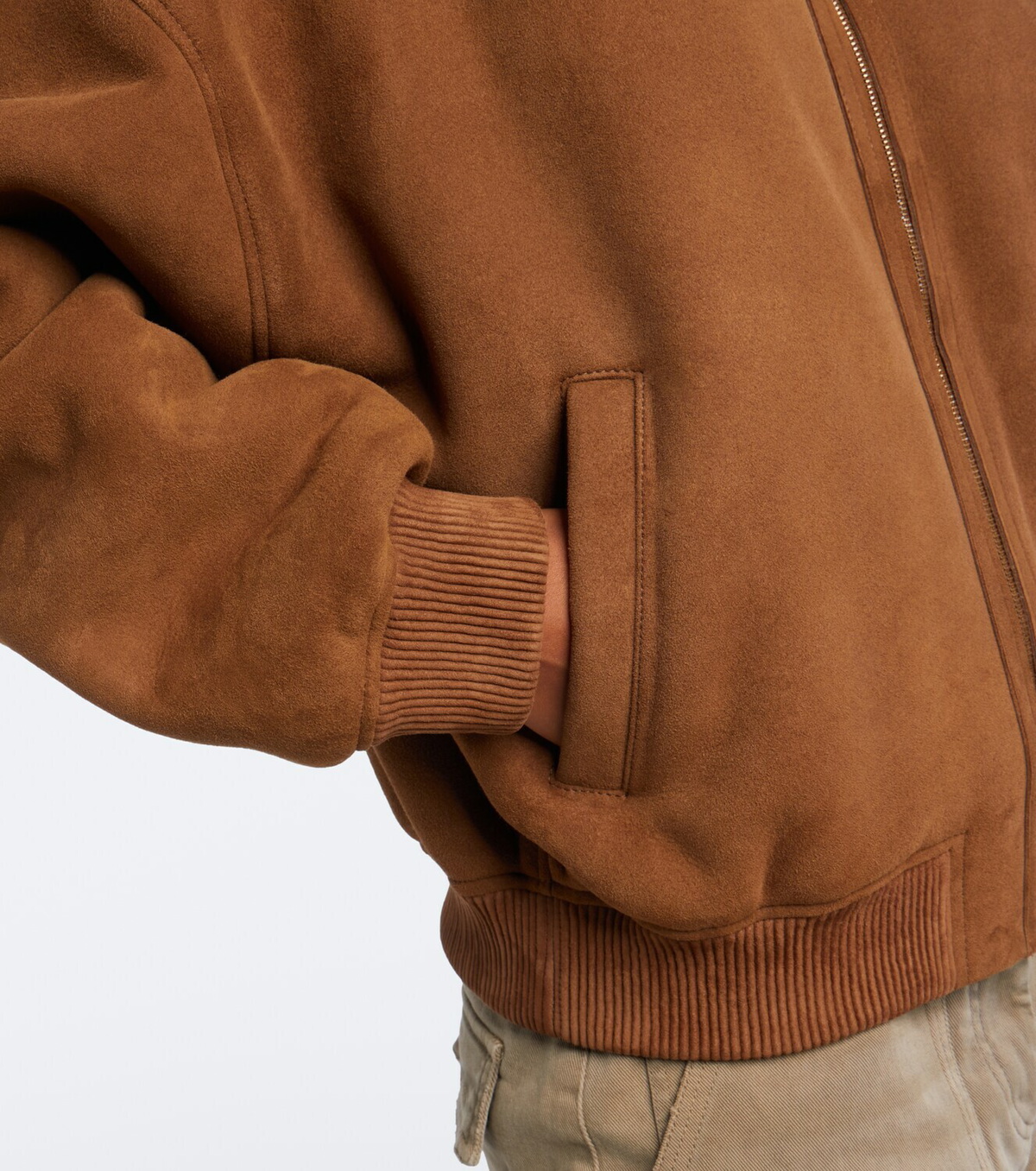 Acne Studios Shearling-lined suede bomber jacket