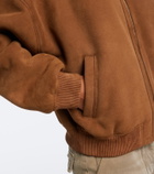 Acne Studios Shearling-lined suede bomber jacket