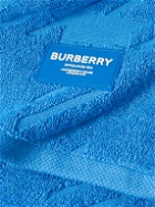 Burberry - Logo-Appliquéd Organic Cotton-Terry Jacquard Beach Towel