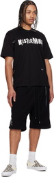 mastermind JAPAN Black Glass Beads Shorts