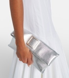 Roger Vivier Trompette metallic leather clutch