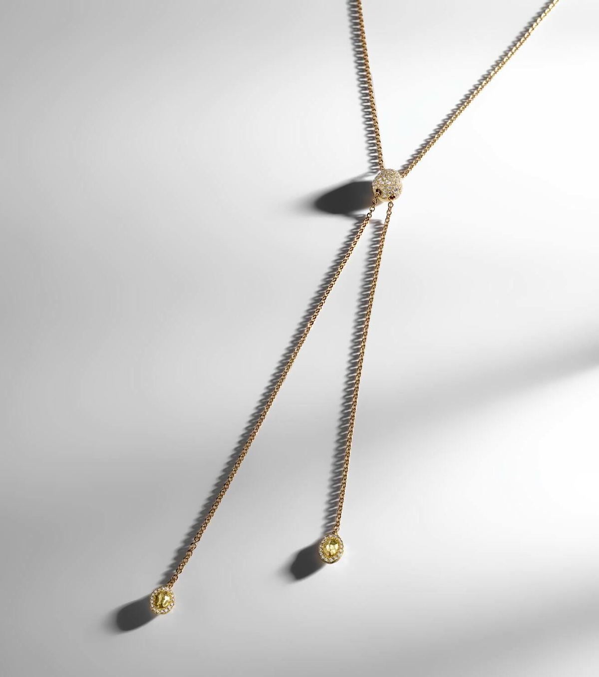 Octavia Elizabeth Diamond Coast Lariat 18kt gold necklace with diamonds