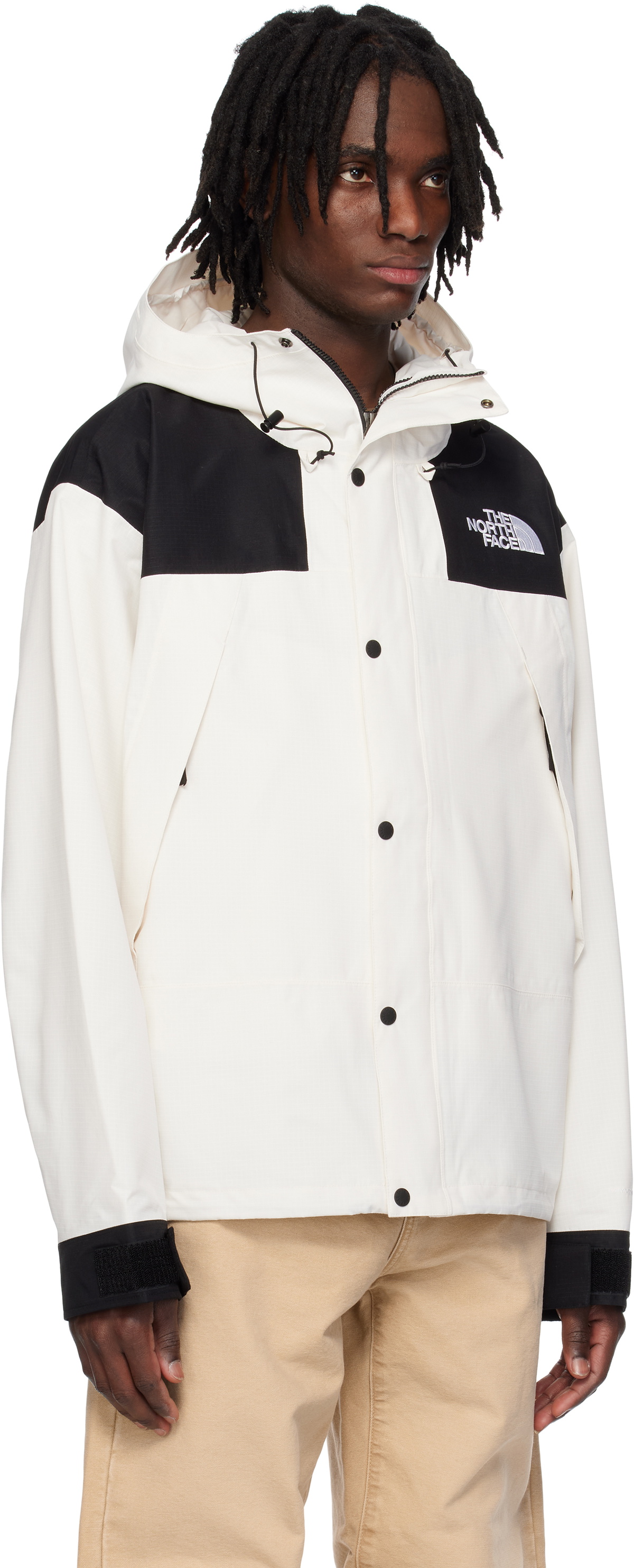 The North Face Off-White & Black DRYVENT Mono Mountain Jacket The