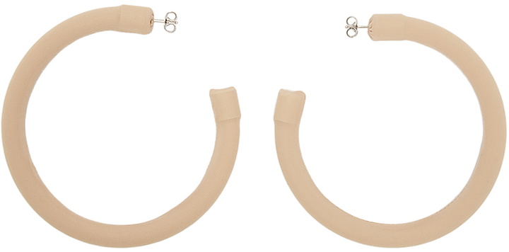 Photo: MM6 Maison Margiela Pink Covered Lycra Hoop Earrings