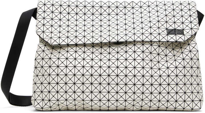 Photo: BAO BAO ISSEY MIYAKE White Froggy Metallic Bag