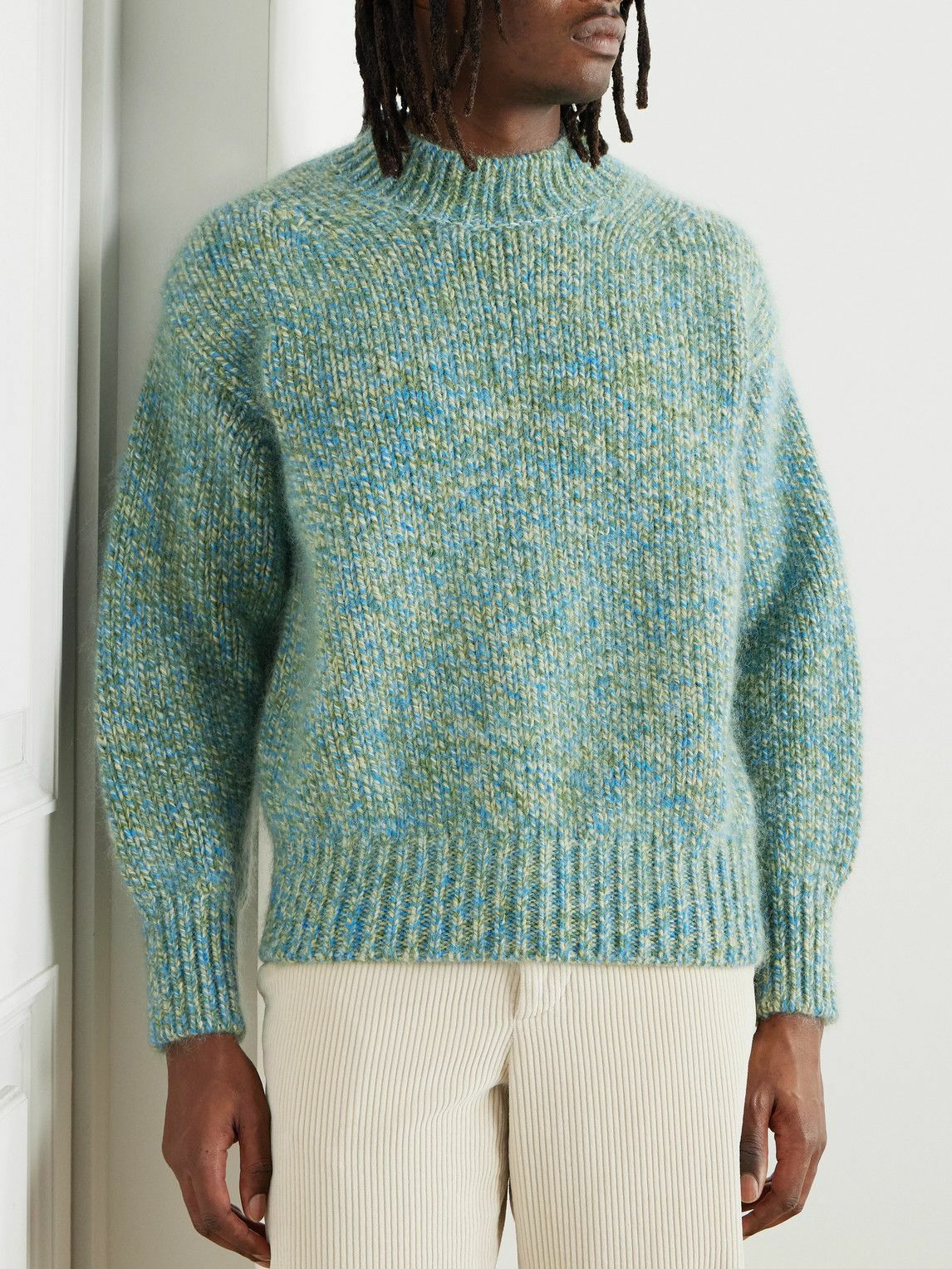 Federico Curradi - Ribbed Wool-Blend Sweater - Green