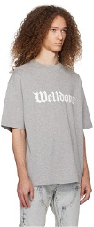 We11done Gray Gothic T-Shirt