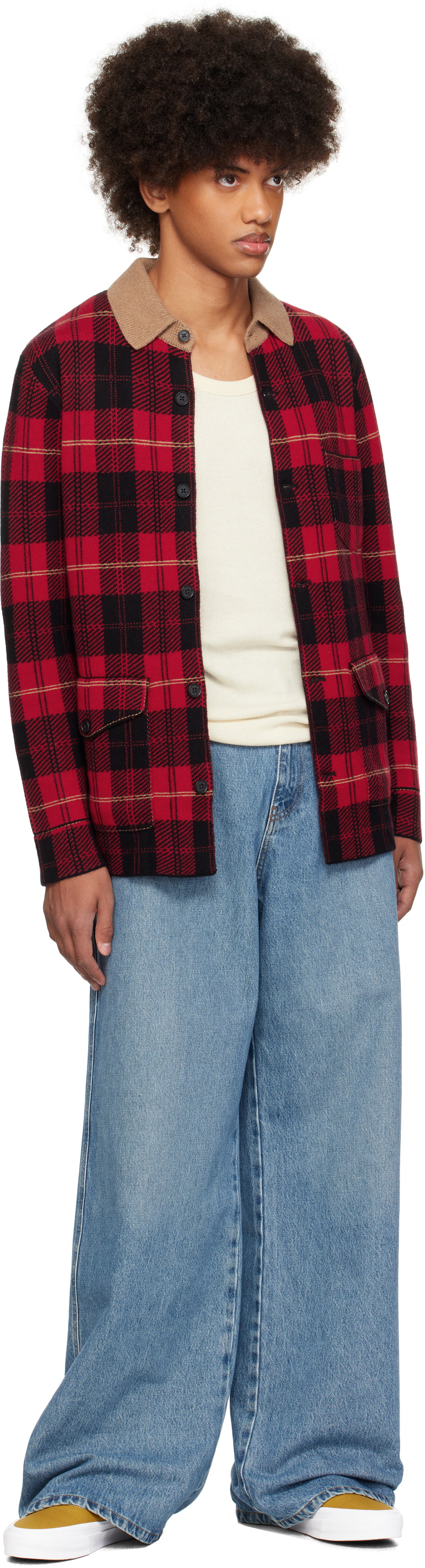 Guest in Residence Red Tartan Industry Jacket