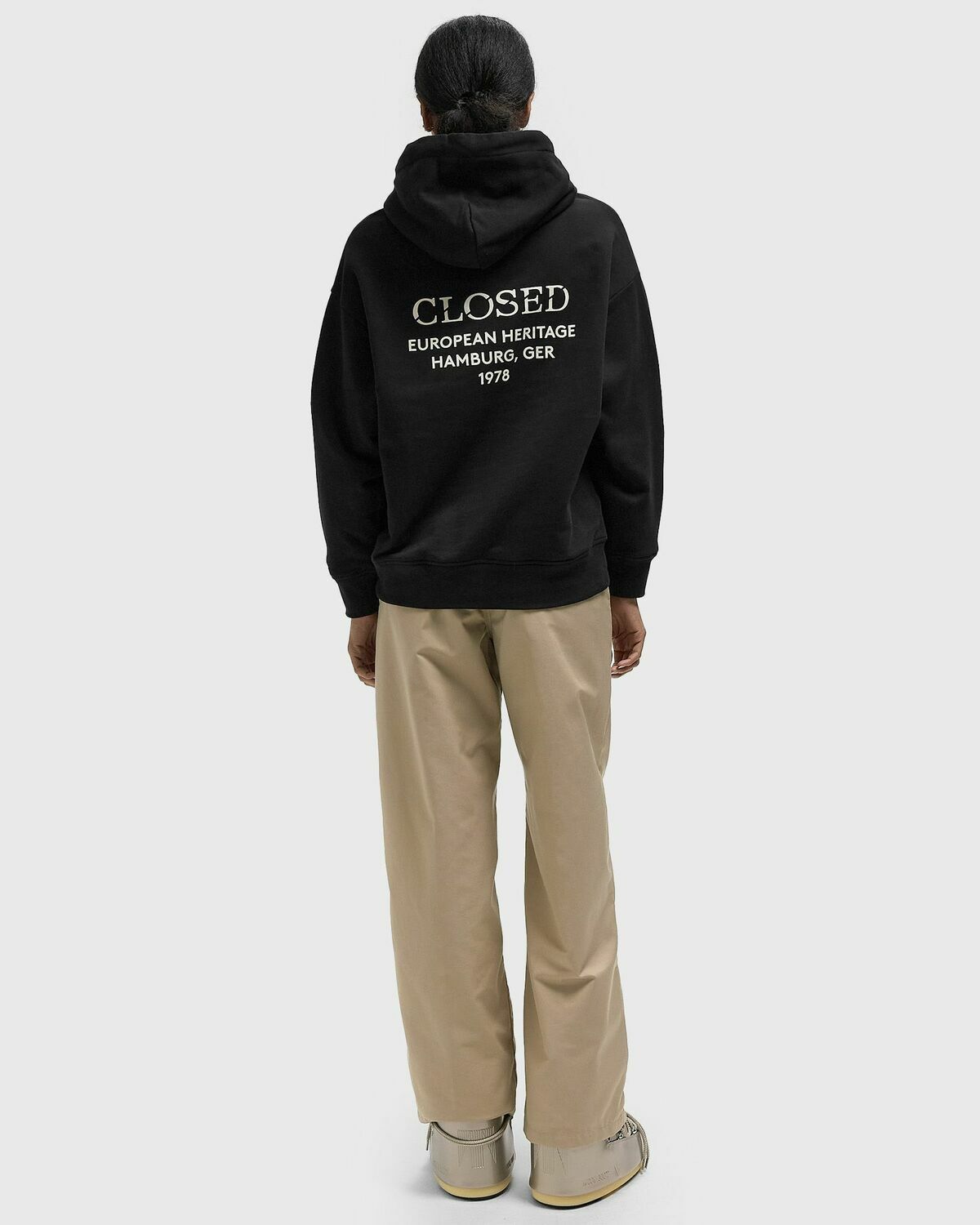 CLOSED RELAXED HOODIE Black Womens Hoody