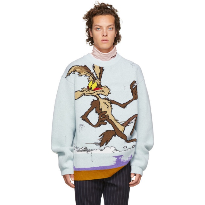 Photo: Calvin Klein 205W39NYC Blue Looney Tunes Edition Coyote Sweater