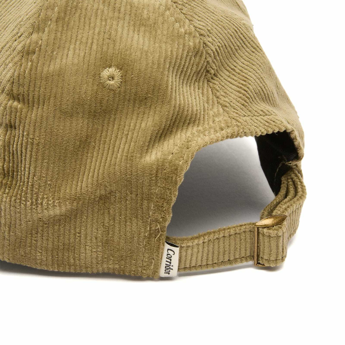 Corridor Men's Cord Script Cap in Olive 