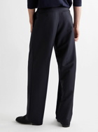 The Row - Marc Pleated Straight-Leg Wool and Mohair-Blend Trousers - Blue