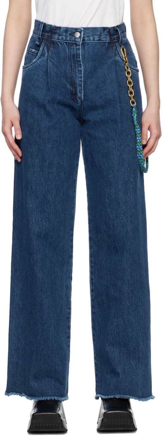 Song for the Mute Navy Boyfriend Jeans