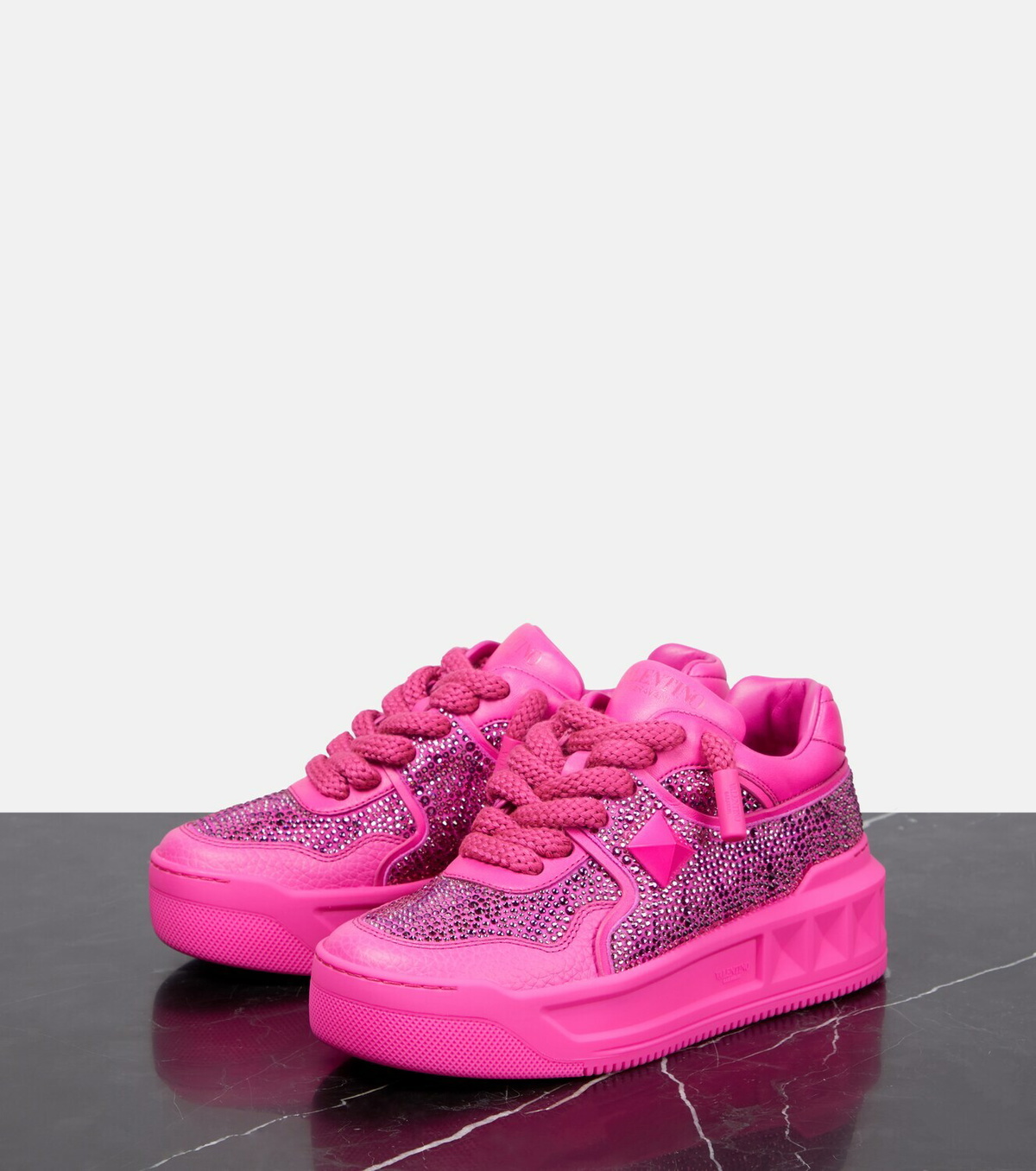 Valentino Garavani One Stud XL Toile Iconographe platform