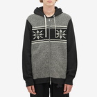 Junya Watanabe MAN Men's x Reigning Champ Shetland Wool Parka Jacket in Black/Off White