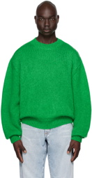 Represent Green Dropped Shoulder Sweater