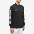 Fred Perry Men's x Noon Goons Printed Long Sleeve Polo Shirt in Black