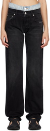 VTMNTS Black & Blue Double Waist Jeans