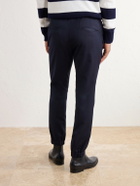 Slowear - Incotex Teknosartorial Tapered Drawstring Mélange Twill Trousers - Blue