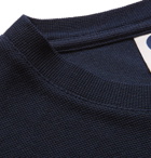 NN07 - Clive Waffle-Knit Cotton and Modal-Blend T-Shirt - Men - Navy