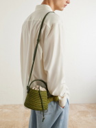 LOEWE - Paula's Ibiza Watering Can Leather-Trimmed Raffia Messenger Bag