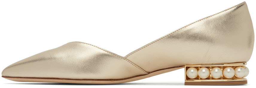 Nicholas Kirkwood Gold Casati D’Orsay Ballerina Flats