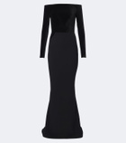 Safiyaa Pazienza crêpe and velvet gown
