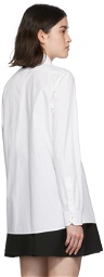 Valentino White Detachable Collar Poplin Shirt
