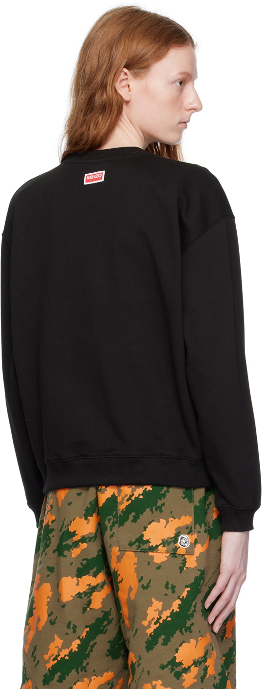 【KENZO】KENZO ELEPHANT VARSITY JUNGLE SWEATSHIRT BLACK Kenzo Black Kenzo Paris Elephant 'Varsity Jungle' Sweatshirt