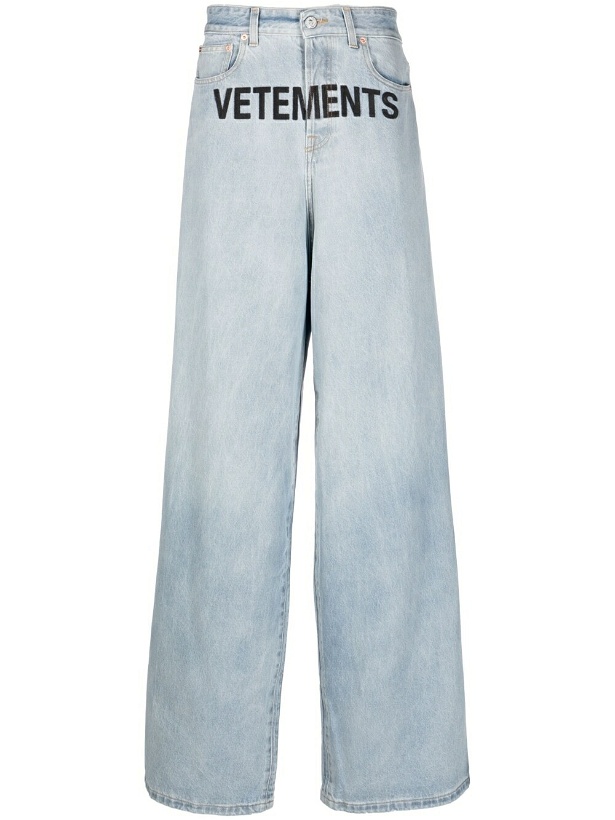 Photo: VETEMENTS - Baggy Logo Denim Jeans
