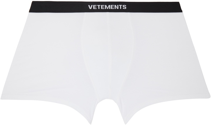 Photo: VETEMENTS White Logo Boxers