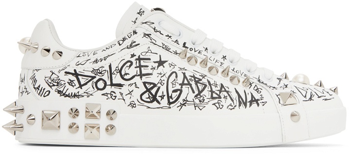Photo: Dolce & Gabbana White Portofino Sneakers