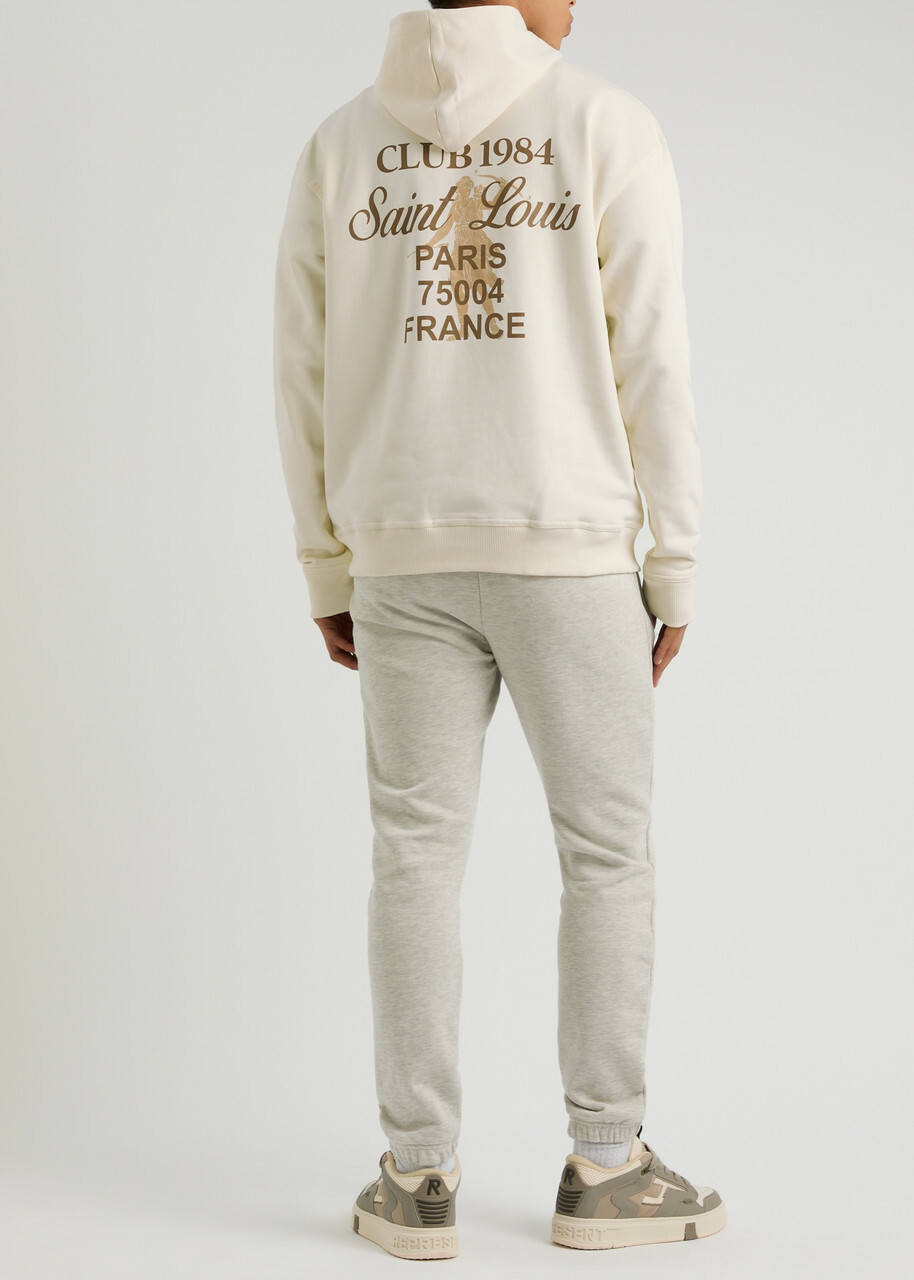 Club 1984 Patron 84 Printed Hooded Cotton Sweatshirt Off White