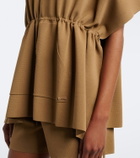 Max Mara Hooded knitted poncho