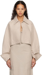 Subtle Le Nguyen Beige Cropped Jacket