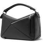 Loewe - Puzzle Large Leather Messenger Bag - Midnight blue
