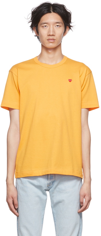 Photo: COMME des GARÇONS PLAY Yellow Heart T-Shirt