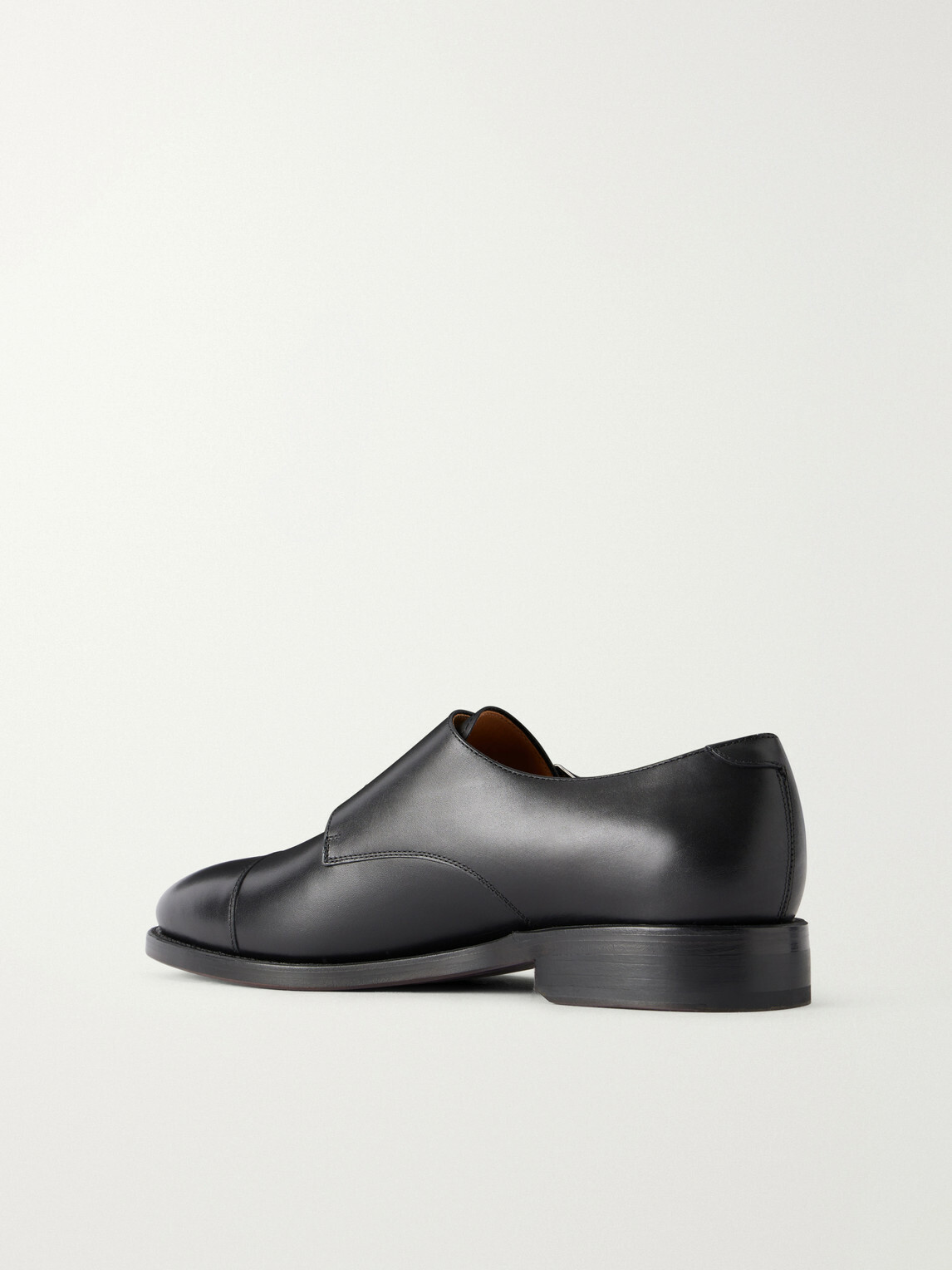 MORJAS - Leather Monk-Strap Shoes - Black