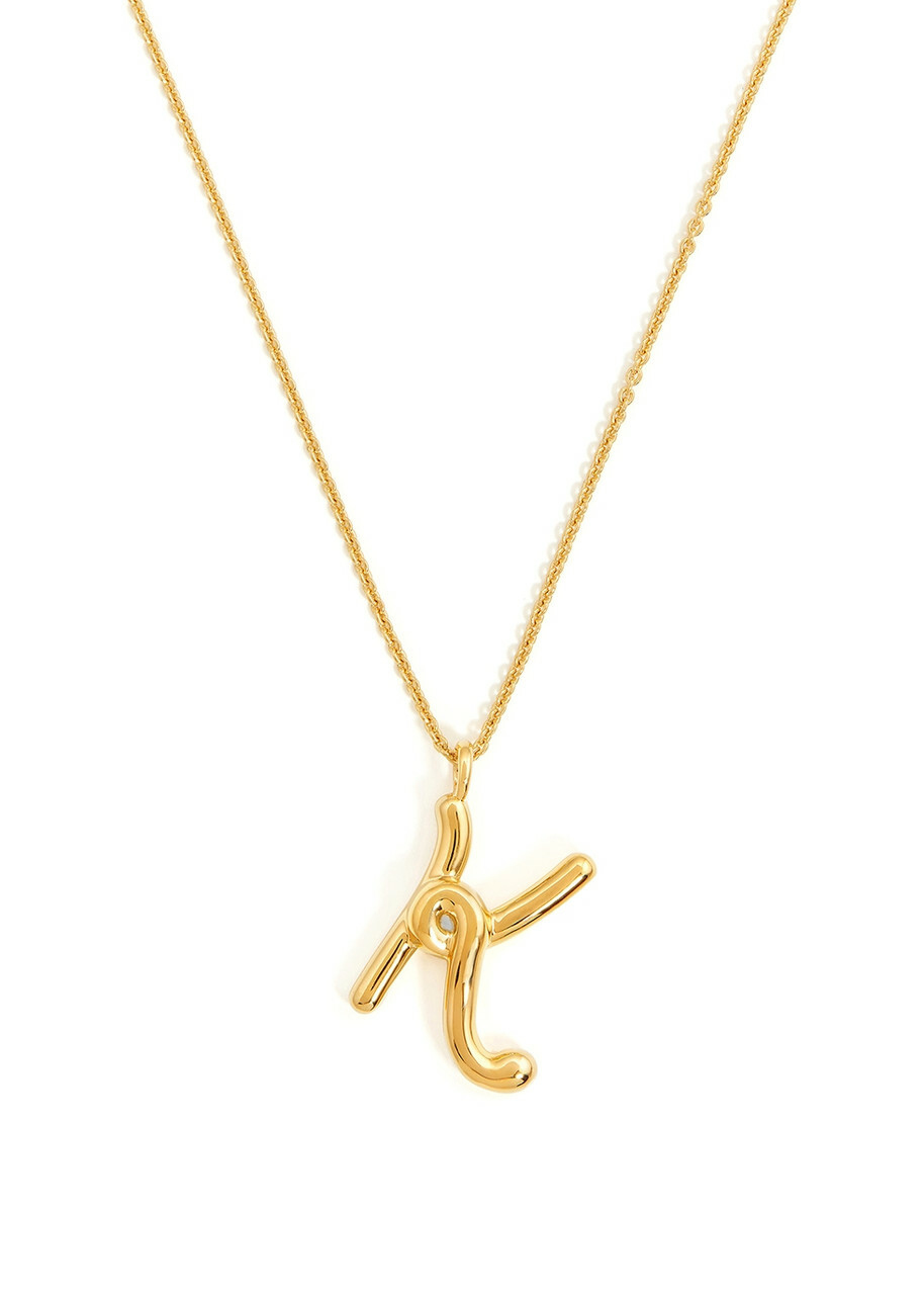 Missoma K Initial 18kt Gold-plated Necklace