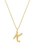 Missoma K Initial 18kt Gold-plated Necklace