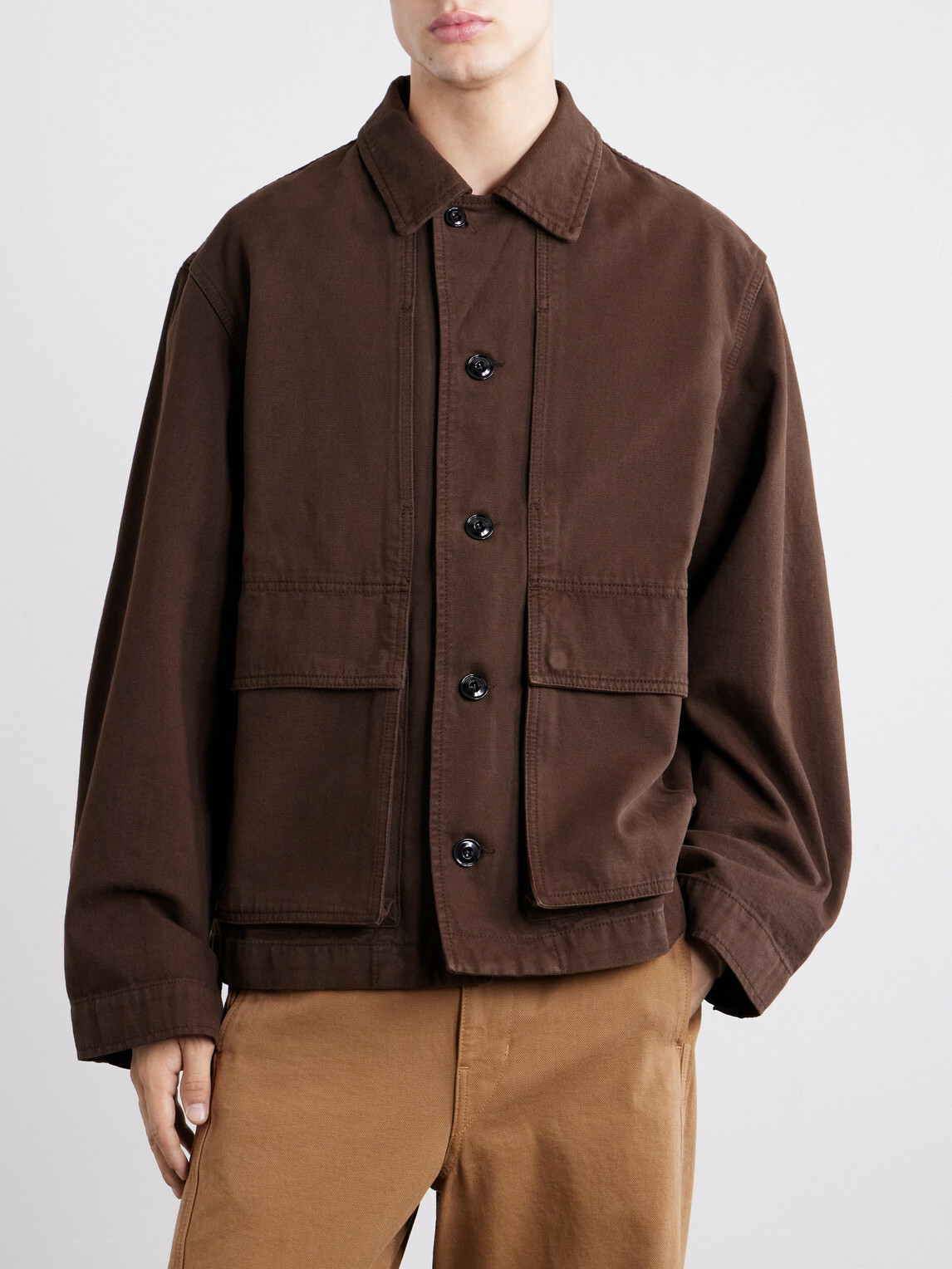 LEMAIRE - Cotton-Twill Jacket - Brown