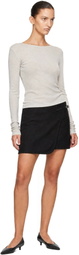 Helmut Lang Black Saddle Miniskirt