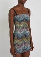 Missoni Zigzag Metallic-knit Mini Dress Multicoloured
