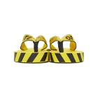 Off-White Yellow and Black Industrial Flip Flops