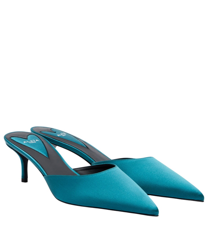 Photo: Alaïa Le Coeur satin mules